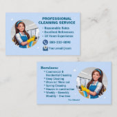 Modern Maid Cleaning Services Janitorial Clean 名刺 (正面/裏面)