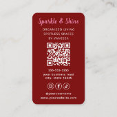 Modern Maid House Cleaning Housekeeping Style 名刺 (裏面)