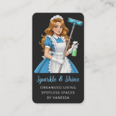 Modern Maid House Cleaning Services Housekeeping 名刺 (正面)