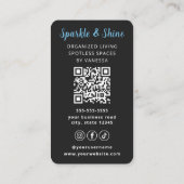 Modern Maid House Cleaning Services Housekeeping 名刺 (裏面)