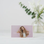 Modern Makeup Artist Hair Stylist QR Code Photo 名刺 (スタンド正面)