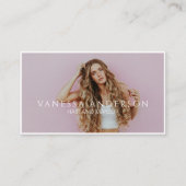 Modern Makeup Artist Hair Stylist QR Code Photo 名刺 (正面)