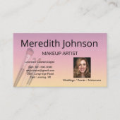 Modern Makeup Artist Professional Photo QR Codes  名刺 (正面)