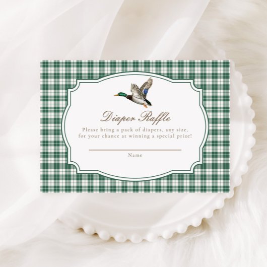 Modern Mallard Duck Gender Neutral Baby Shower エンクロージャーカード