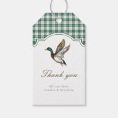 Modern Mallard Duck Neutral Baby Shower Favor ギフトタグ (正面)