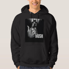 Modern Man Shushing Gesture HUSH Graphic パーカ