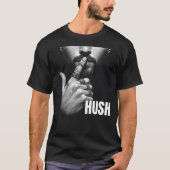 Modern Man Shushing Gesture HUSH Graphic Tシャツ (正面)