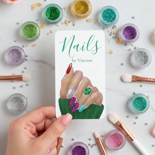 Modern Manicurist Artist Chic Nail Studio QR Code 名刺