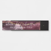 Modern Marble Agate Burgundy Office Door Sign サインプレート (正面)