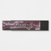 Modern Marble Agate Burgundy Office Door Sign サインプレート (正面)