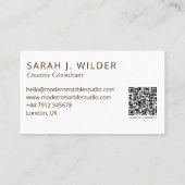 Modern Marble Creative Consultant Business Card 名刺 (裏面)