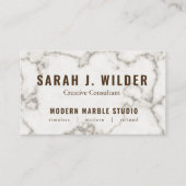 Modern Marble Creative Consultant Business Card 名刺 (正面)