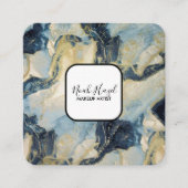 Modern marble elegant makeup artist スクエア名刺 (正面)