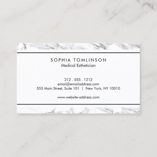 Modern Marble Esthetician Skincare 名刺 (裏面)