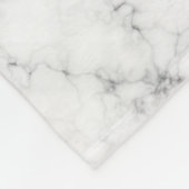 Modern Marble Gold Girly Script Monogram フリースブランケット (角)