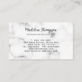 Modern Marble Gold Girly Script Monogram 名刺 (裏面)