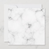 Modern Marble Gold Girly Script Monogram Square ノートカード (裏面)
