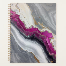 Modern Marble Pink Gold Grey design  プランナー手帳