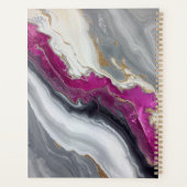 Modern Marble Pink Gold Grey design  プランナー手帳 (裏面)