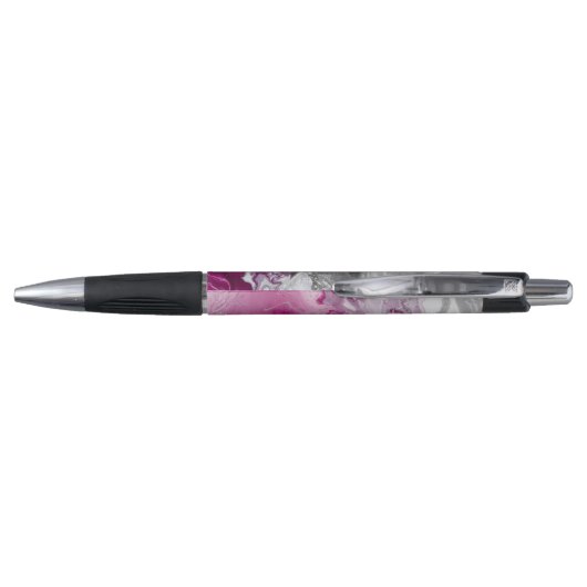 Modern Marble Pink Gold Grey Design Pen ボールペン (裏面)