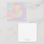 Modern marble rainbow script lampshade スクエア名刺 (正面/裏面)