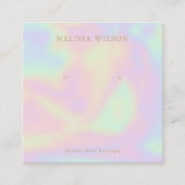 Modern marble rainbow script lampshade スクエア名刺 (正面)