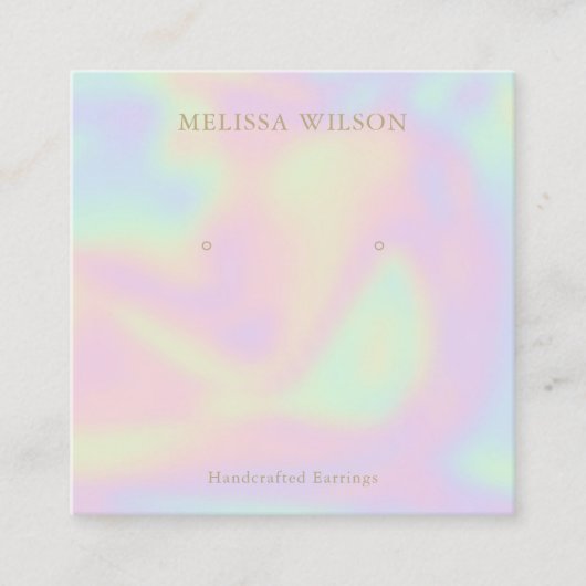 Modern marble rainbow script lampshade スクエア名刺 (正面)