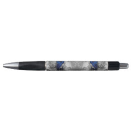 Modern Marble Stone Blue Black Grey Pen ボールペン