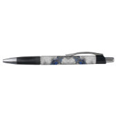 Modern Marble Stone Blue Black Grey Pen ボールペン (トップ)