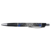 Modern Marble Stone Blue Black Grey Pen ボールペン (底)