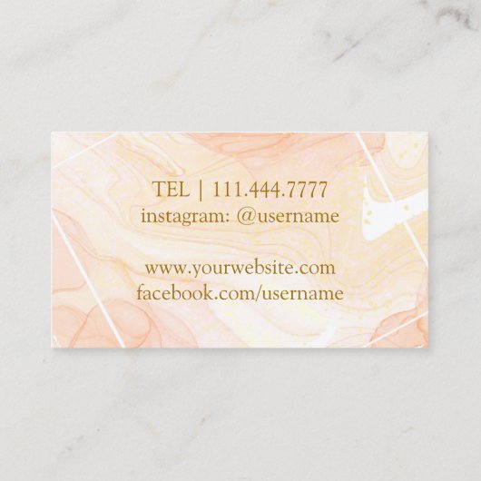 Modern Marble Wine Bartender Sommelier Busine 名刺 (裏面)