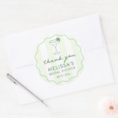 Modern Margaritas Matrimony Bridal Shower Favor ラウンドシール (封筒)