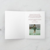 Modern Maroon Stripes Graduation Thank You サンキューカード (内部)