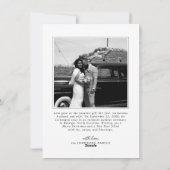 Modern Married and Merry Newlywed Script Christmas シーズンカード (裏面)