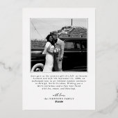 Modern Married and Merry Newlywed Script Christmas 箔シーズンカード (裏面)