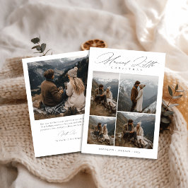 Modern Married Little Christmas Newlywed Photo シーズンカード