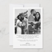 Modern Married Newlywed Cute Merry Christmas シーズンカード (裏面)