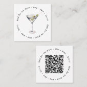 Modern Martini Business Event Drink Voucher スクエア名刺 (正面/裏面)