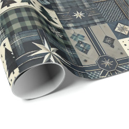Modern Masculine Christmas Wrapping Paper ラッピングペーパー