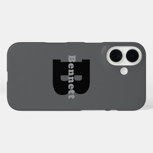 Modern Masculine Custom Name Logo iphone case Case-Mate iPhoneケース (裏面 (横))