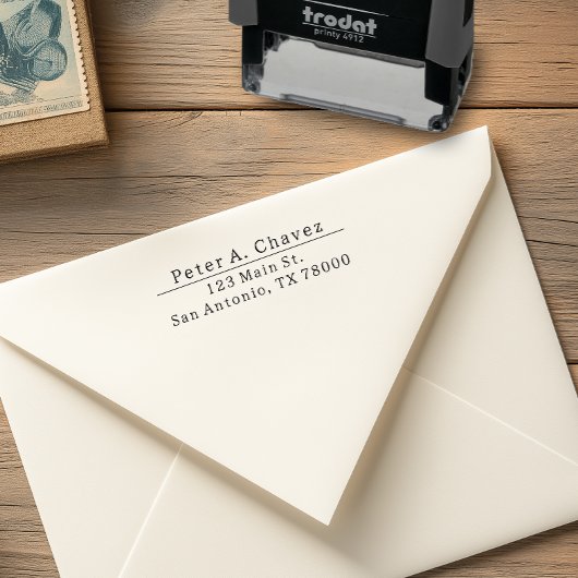 Modern Masculine Name Address セルフインキングスタンプ