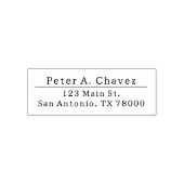 Modern Masculine Name Address セルフインキングスタンプ (デザイン)