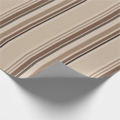 Modern Masculine Neutral Stripe Linen  ラッピングペーパー (角)