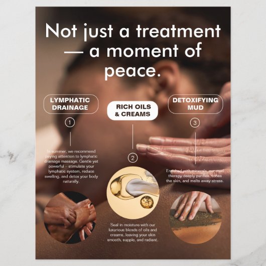 Modern Massage Spa Promotion Flyer チラシ (正面)