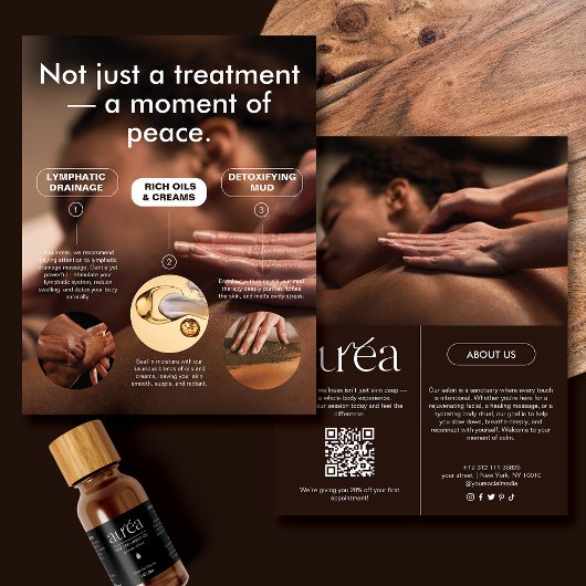 Modern Massage Spa Promotion Flyer チラシ