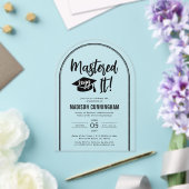 Modern Mastered It Master's Degree Graduation  アクリル招待状 (インサイチュ (ウェディング))