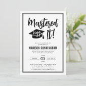 Modern Mastered It Master's Degree Graduation  招待状 (スタンド正面)