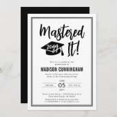 Modern Mastered It Master's Degree Graduation  招待状 (正面/裏面)
