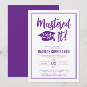 Modern Mastered It Master's Degree Graduation  招待状 (正面/裏面)