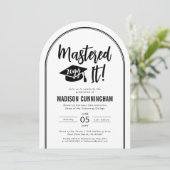 Modern Mastered It Master's Degree Graduation  招待状 (スタンド正面)